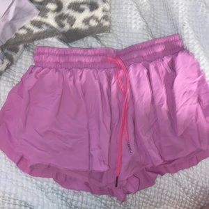 Pink flowy shorts- size M